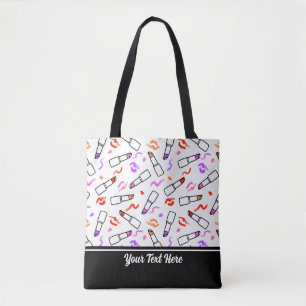 Lipstick Pattern Tote Bag