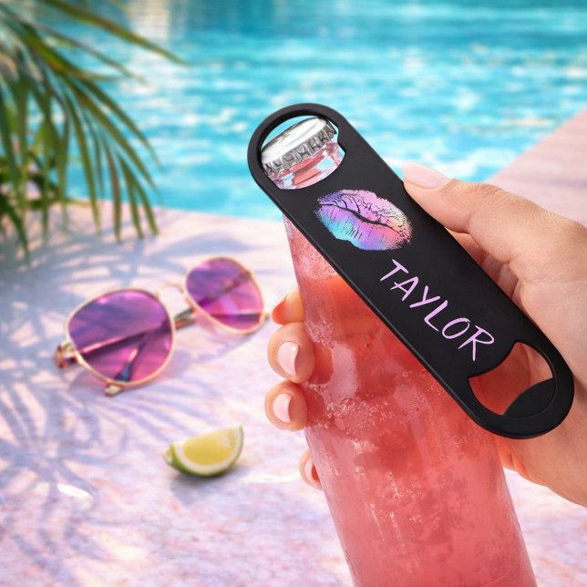 Lipstick Print Modern Neon and Black (Creator Uploaded)