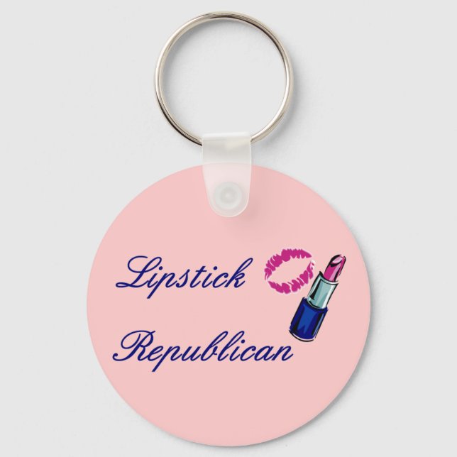 Lipstick Republican Keychain (Front)