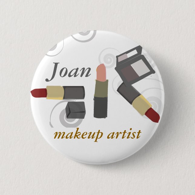 Lipstick Salon Spa Makeup Artist Cosmetics 6 Cm Round Badge (Front)