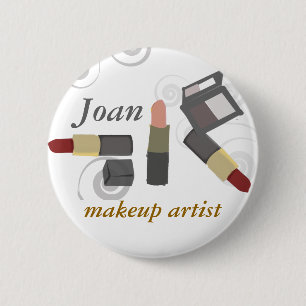 Lipstick Salon Spa Makeup Artist Cosmetics 6 Cm Round Badge