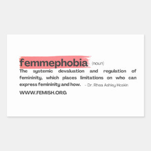 Lipstick Smear Femmephobia Definition Rectangular Sticker