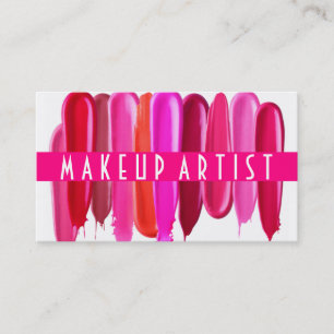 Lipstick Stains Makeup Artist Business Card