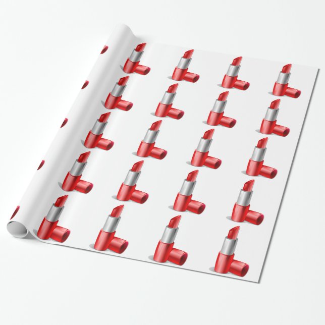Lipstick Wrapping Paper (Unrolled)