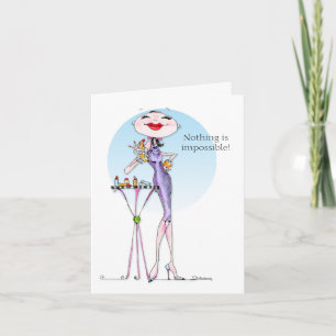 #lipstickHumor, #Funnywomenbirthday, #womenbirthda Card