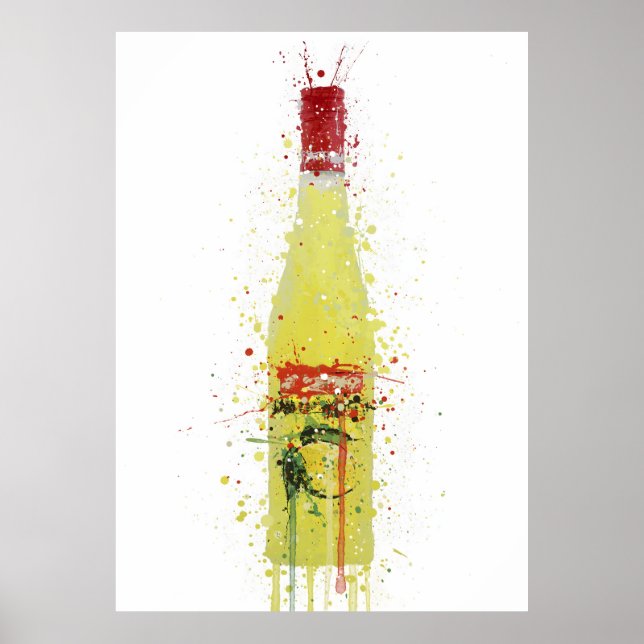 Liqueur Bottle Wall Art Print 'Citrus'  (Front)