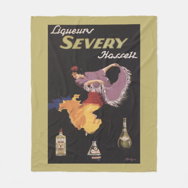 Liqueurs Severy Hasselt Promotional Poster Fleece Blanket (Front)