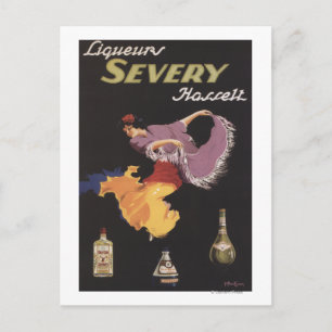 Liqueurs Severy Hasselt Promotional Poster Postcard
