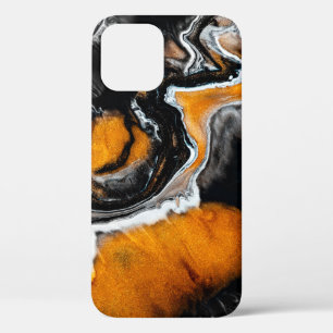 Liquid acrylic picture with artistic mixed paints iPhone 12 case