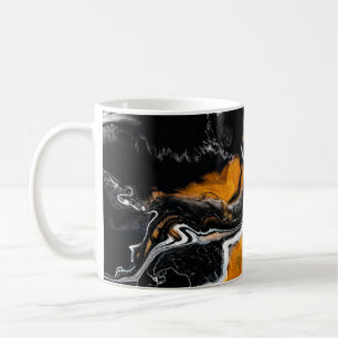 Liquid acrylic picture with artistic mixed paints coffee mug
