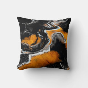 Liquid acrylic picture with artistic mixed paints cushion