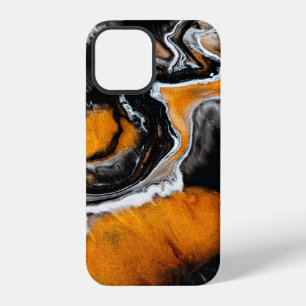 Liquid acrylic picture with artistic mixed paints iPhone 12 case