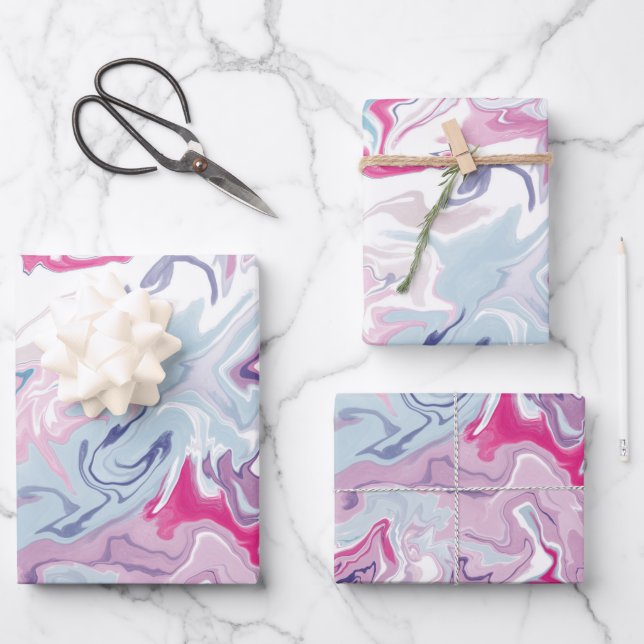 liquid acrylic wrapping paper sheet (Front)