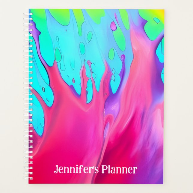 Liquid Art Custom Name Planner (Front)