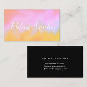 Liquid Art Eyelash Technician Artist Extensions Business Card