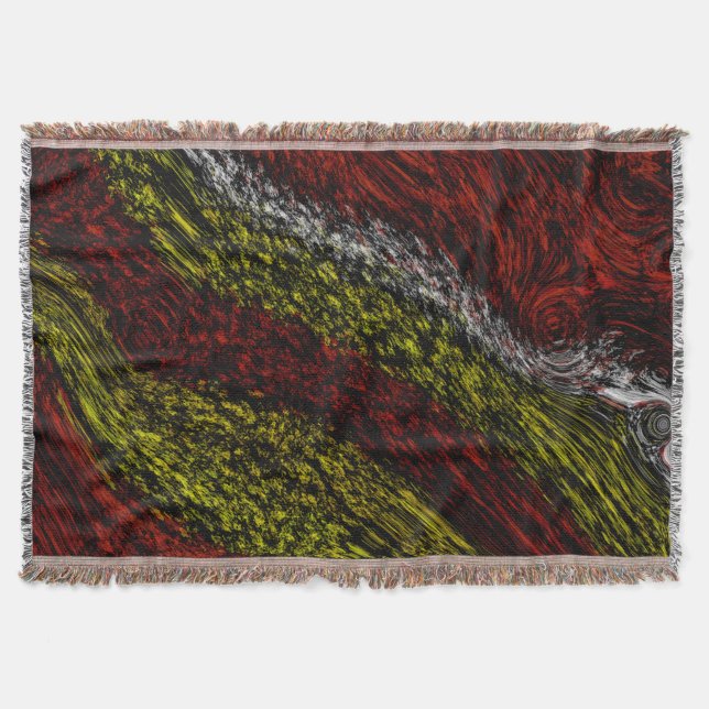 Liquid Art Nature Inspired  Throw Blanket (Front)