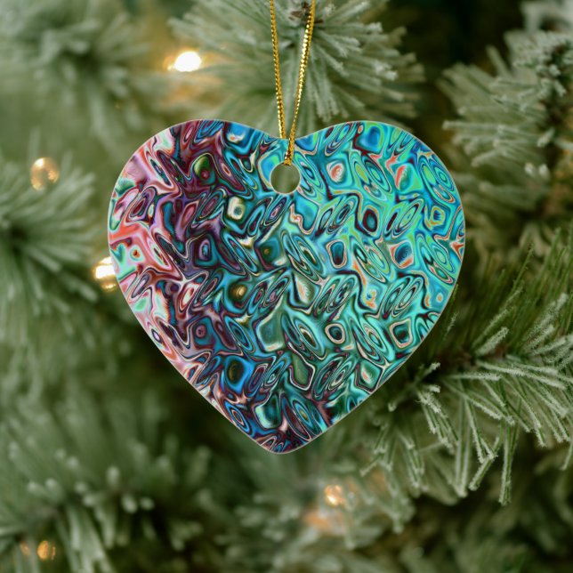 Liquid Blue Gel Abstract Ceramic Tree Decoration (Tree)