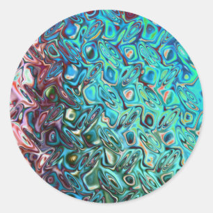 Liquid Blue Gel Abstract Classic Round Sticker