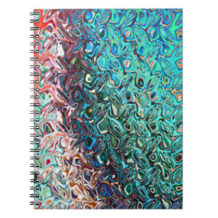Liquid Blue Gel Abstract Notebook