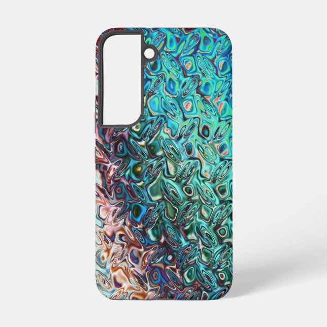 Liquid Blue Gel Abstract Samsung Galaxy S22 Case (Back)
