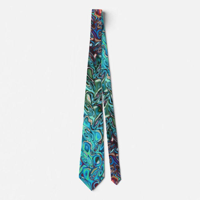 Liquid Blue Gel Abstract Tie (Front)
