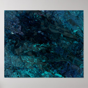 Liquid Blue Poster