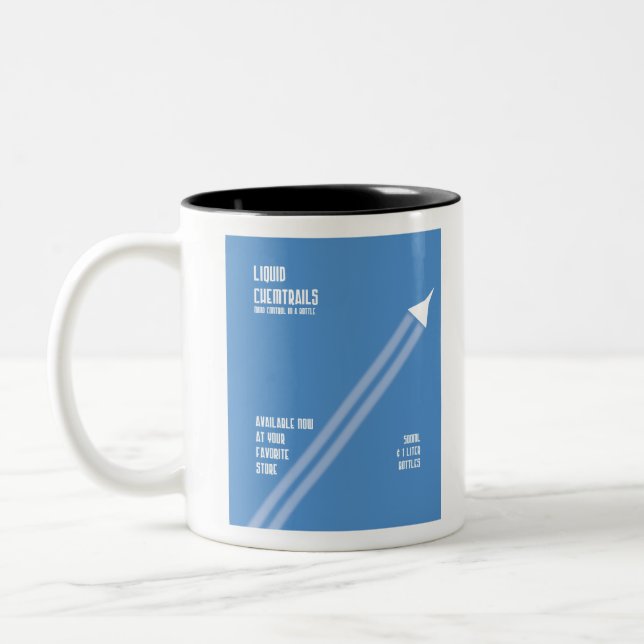Liquid Chemtrails Two-Tone Coffee Mug (Left)