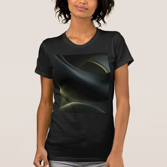 Liquid Chrome Abstract: Dark Iridescence T-Shirt (Front)