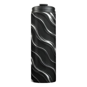 Liquid Chrome Motion Pattern   Futuristic Women’s  Thermal Tumbler