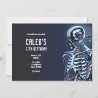 Liquid Chrome Silver Skeleton Robot Birthday Party