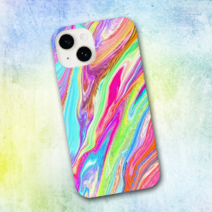 Liquid Colour Neon Abstract iPhone 14 Case