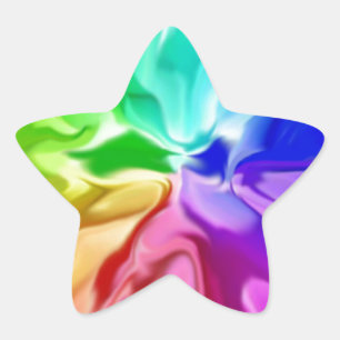 Liquid Colour Star Sticker
