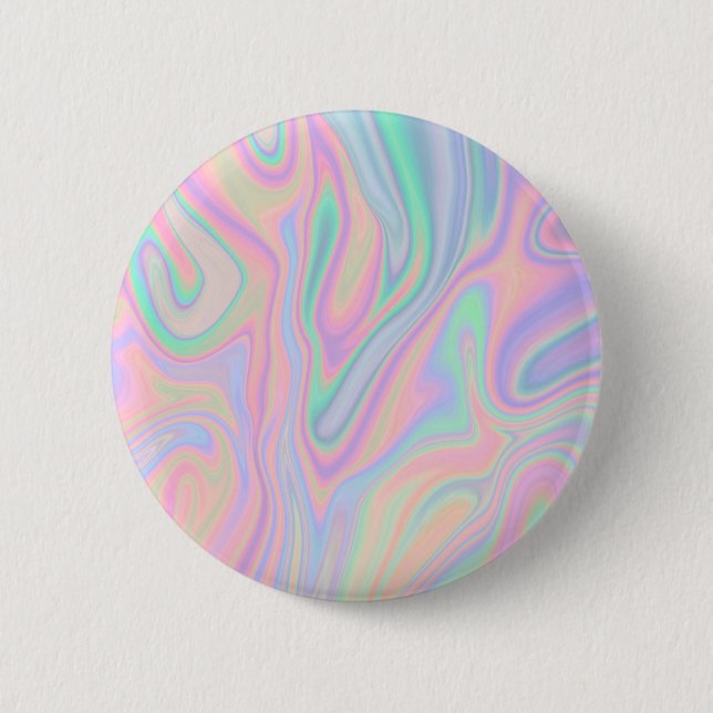 Liquid Colourful Abstract Rainbow 6 Cm Round Badge (Front)