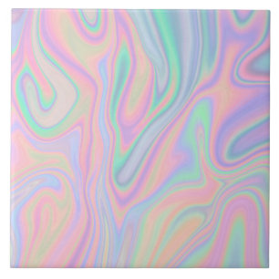 Liquid Colourful Abstract Rainbow Ceramic Tile