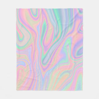 Liquid Colourful Abstract Rainbow Fleece Blanket