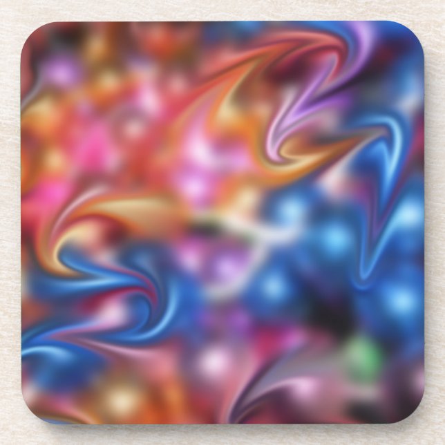 Liquid Colours Set of Cork Coasters (Front)