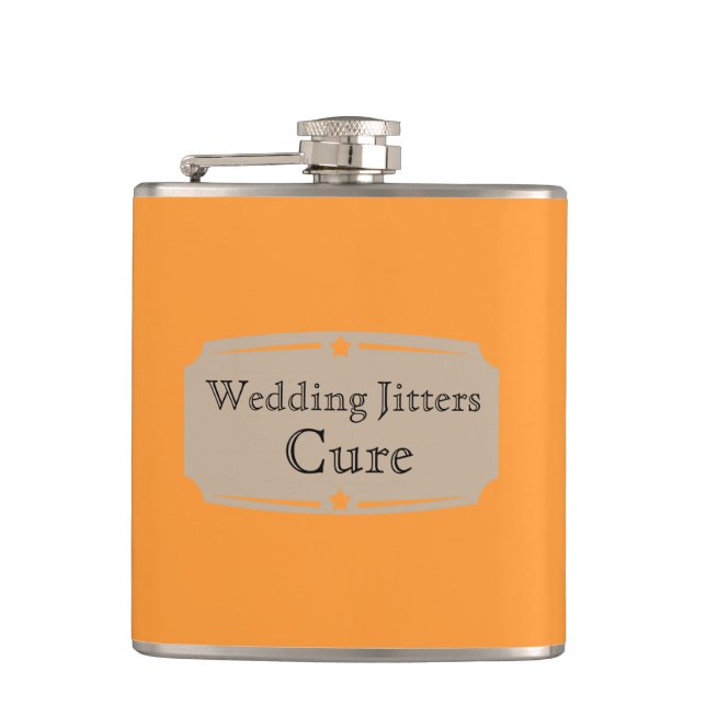 Liquid Courage Wedding Jitters Cure Hip Flask (Front)
