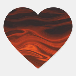 Liquid Fire by Shirley Taylor Heart Sticker