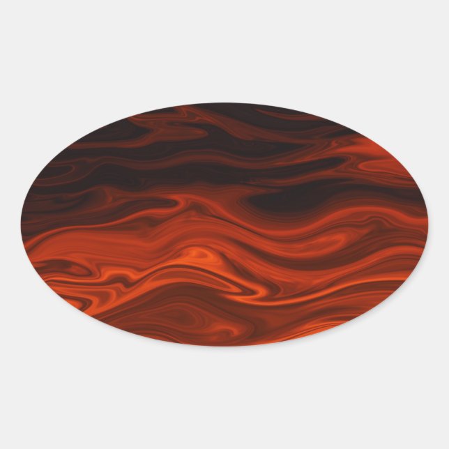 Liquid Fire by Shirley Taylor Oval Sticker (Front)