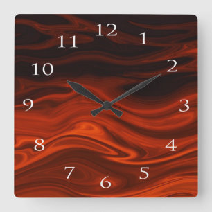 Liquid Fire by Shirley Taylor Square Wall Clock