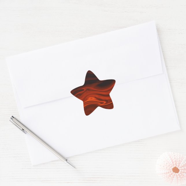 Liquid Fire by Shirley Taylor Star Sticker (Envelope)