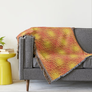 Liquid Fire Interlocking Pattern Throw Blanket