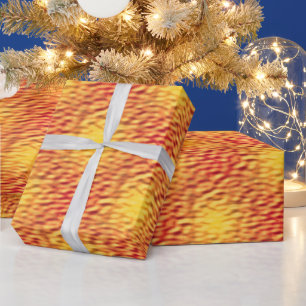 Liquid Fire Interlocking Pattern Wrapping Paper
