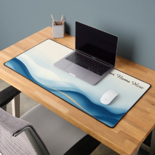 Liquid Flow State Abstract Large Gaming Desk Mat