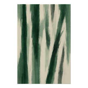 Liquid Forest - Green Abstract Ink Poster