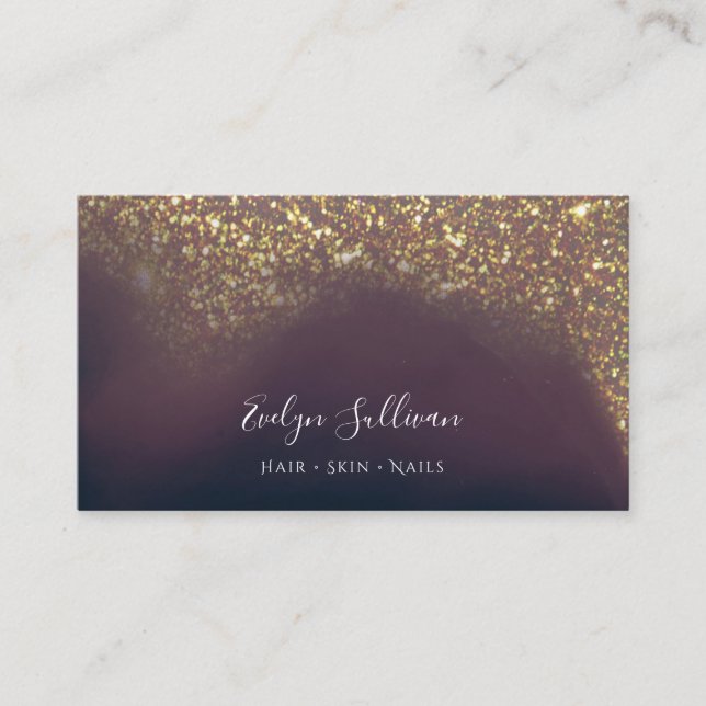 liquid glitter design business card (Front)