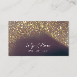 liquid glitter texture business card