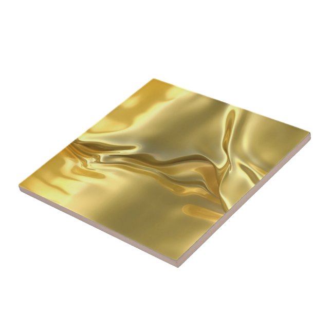Liquid Gold Digital Print Ceramic Tile (Side)
