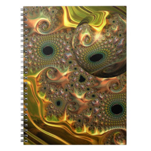 Liquid Gold Fractal Dream Notebook