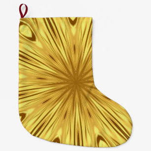 Liquid Gold: Gilded Zenith   Personalized Holiday  Large Christmas Stocking